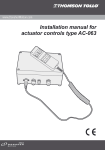 Installation manual for actuator controls type AC-063