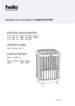 ELECTRIC SAUNA HEATER: CONTROL PANEL
