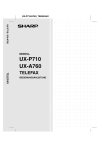 Sharp UX-P710 Fax User Manual