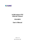 H.264 Indoor PTZ Internet Camera ICA