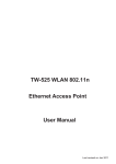User Manual TW-525 WLAN 802.11n Ethernet Access Point