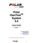 Polar OwnTest user manual English