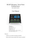 SR-MT Maximum Power Point Tracking Series User Manual