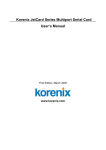 Korenix JetCard Series Multiport Serial Card User's Manual