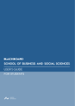 blackboard School of buSineSS and Social ScienceS user's guide