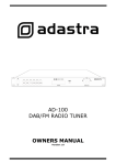 AD-100 DAB/FM RADIO TUNER OWNERS MANUAL