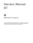 BMW D7 Owners Manual - Marine spare parts, Marine Technical
