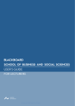 blackboard School of buSineSS and Social ScienceS user's guide