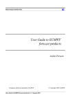 User Guide to ECMWF forecast products