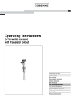 Operating Instructions - OPTISWITCH 3100 C with