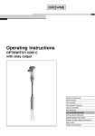 Operating Instructions - OPTISWITCH 3200 C with relay