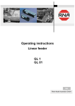 Operating instructions Linear feeder GL 1 GL 01