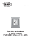 Operating Instructions SWINGDOOR Power Drive 1401