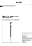 Operating Instructions - OPTISWITCH 3300 C with