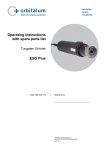 Operating instructions with spare parts list ESG Plus