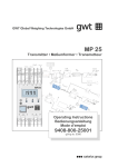 Transmitter • Meßumformer • Transmetteur Operating Instructions