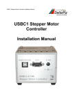 USBC1 Stepper Motor Controller Installation Manual