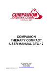 COMPANION THERAPY COMPACT USER MANUAL CTC-12