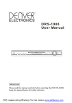 DRS01908 User Manual - Besøg masterpiece.dk