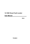 12-1050 Visual Fault Locator User Manual