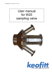 User manual for W25 sampling valve