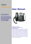 User Manual FV6030 VoIP Phone