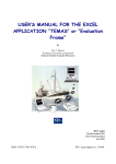USER'S MANUAL FOR THE EXCEL APPLICATION