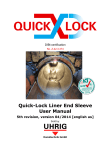 Quick-Lock Liner End Sleeve User Manual