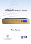 User Manual AX32 AD/DA Converter System
