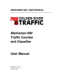 Marksman 660 Traffic Counter and Classifier User Manual