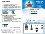 Bissell 2X Quick Start Manual