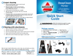 Bissell 36Z9 Quick Start Manual