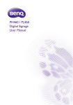 BenQ PL460 Owner's Manual