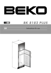 Beko BK 8182 Instruction Manual