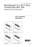 Baxi Brazilia F 5 User's Manual