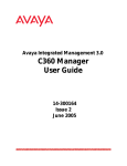 Avaya SMON C360 User's Manual
