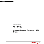 Avaya P117F(R) Installation Manual