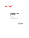 Avaya GuestWorks, Definity Enterprise Communications Server User's Manual