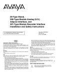 Avaya 700230253 Safety Instructions
