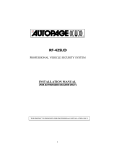 Auto Page RF-425LCD Installation Manual