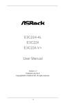 ASRock E3C224 Owner's Manual