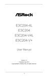 ASRock E3C204-V+ Owner's Manual