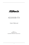 ASRock AD2550B-ITX Owner's Manual