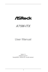 ASRock A75M-ITX Owner's Manual