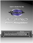 Ampeg SVT-8PRO Owner's Manual