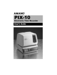 Amano PIX-10 User's Manual