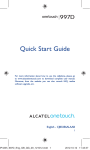 Alcatel OneTouch 997/997D/998 Quick Start Manual