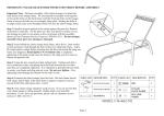Agio Sling Chaise Lounge Assembly Instruction