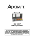 Admiral Craft HDS-1200W Owner's Manual
