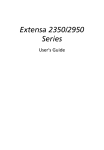 Acer Extensa 2950 Owner's Manual